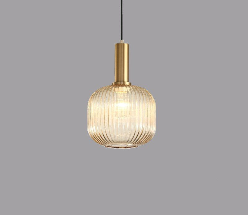 Retro Glass Pendant Lamp - ColorVibe-Brown-A-The Livary