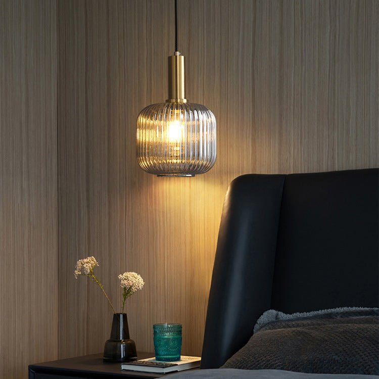Retro Glass Pendant Lamp - ColorVibe-Brown-A-The Livary