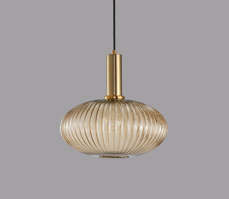 Retro Glass Pendant Lamp - ColorVibe-Brown-C-The Livary