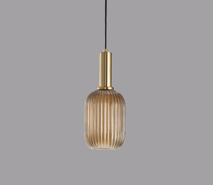 Retro Glass Pendant Lamp - ColorVibe-Brown-A-The Livary