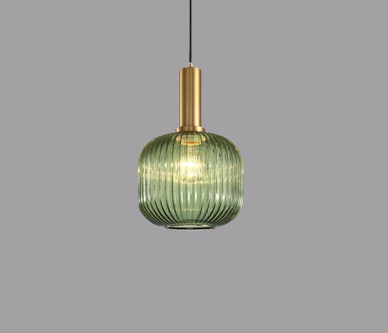 Retro Glass Pendant Lamp - ColorVibe-Green-B-The Livary