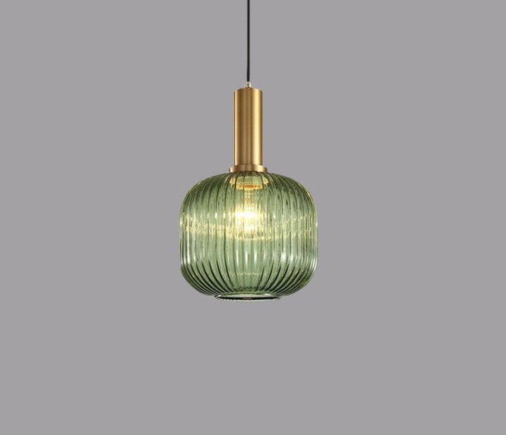 Retro Glass Pendant Lamp - ColorVibe-Green-B-The Livary