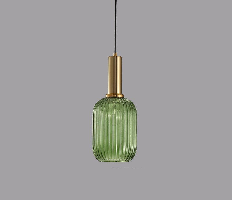 Retro Glass Pendant Lamp - ColorVibe-Green-A-The Livary