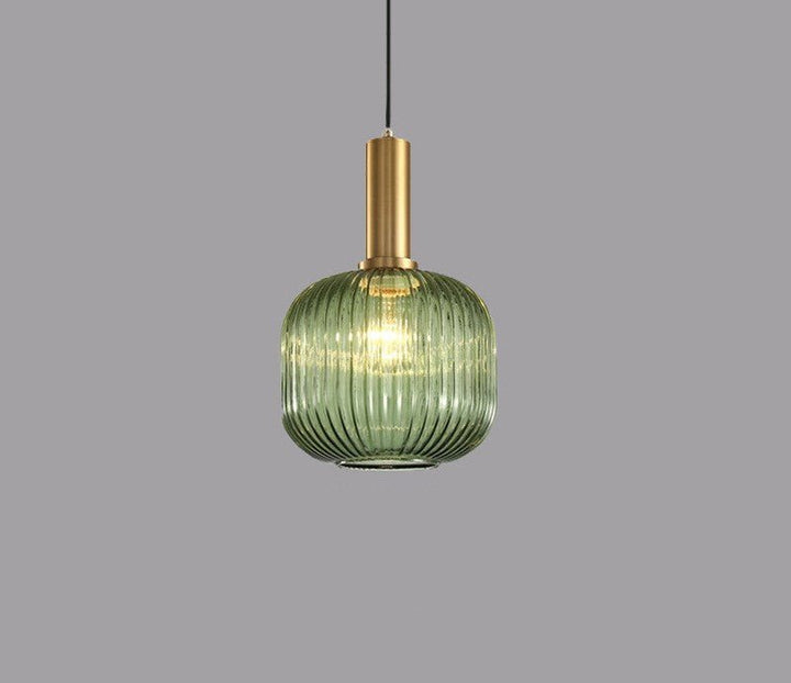 Retro Glass Pendant Lamp - ColorVibe-Brown-A-The Livary