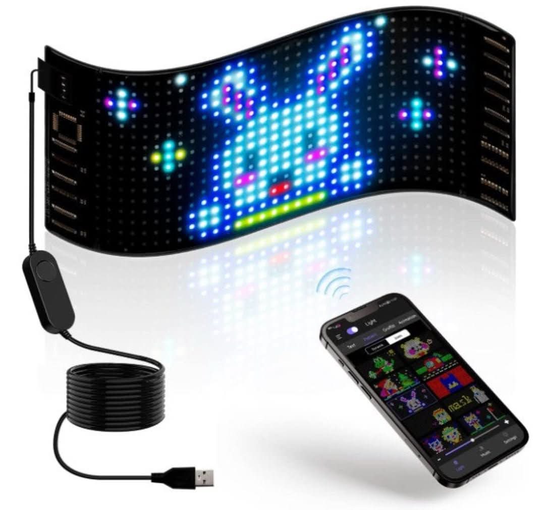 Customisable LED Car Display - GlowSign-16x32 LEDs - 2.76″ × 6.69″-The Livary