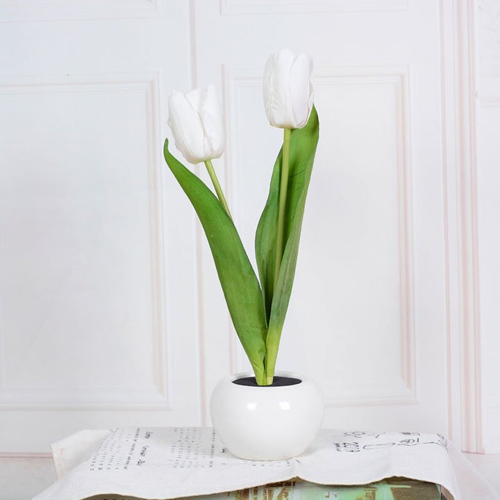Decorative LED Tulip Table Lamp – Florima-White-2-The Livary