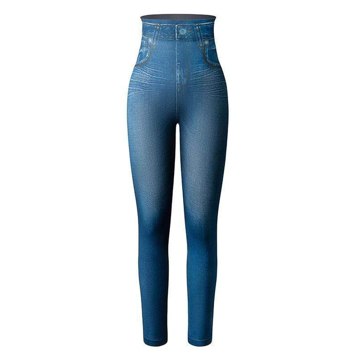 Trendy Jeans Legging - Stella-Blue-S-M-The Livary