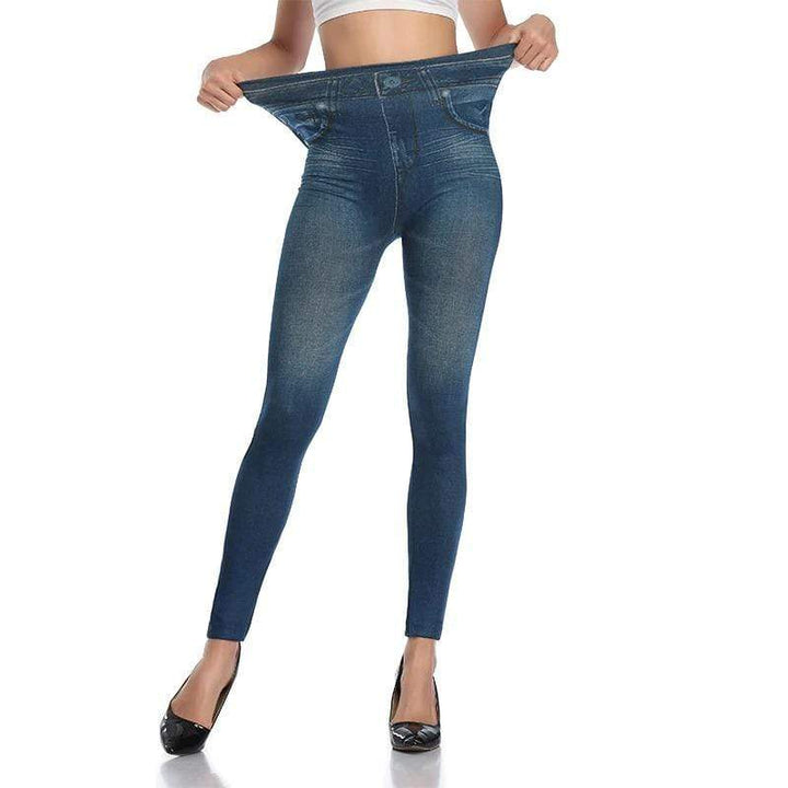 Trendy Jeans Legging - Stella-Blue-S-M-The Livary