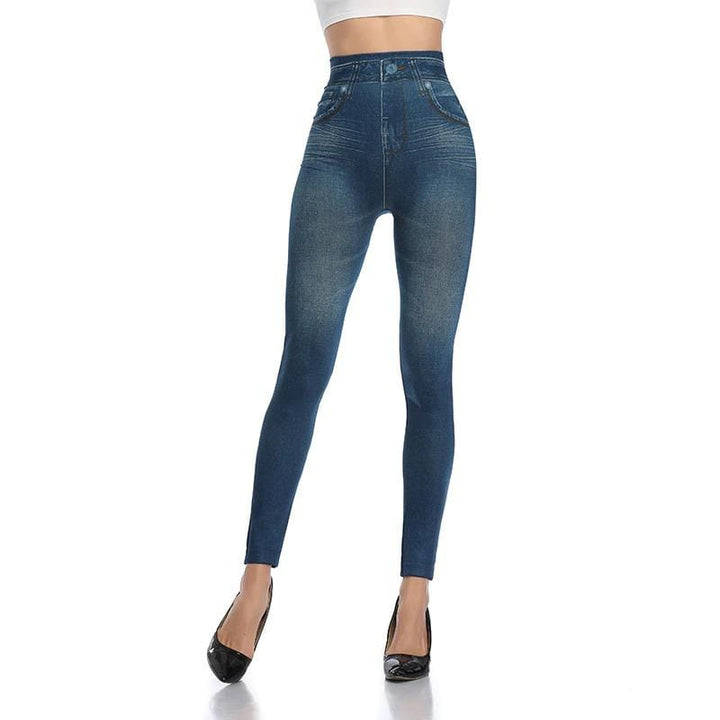 Trendy Jeans Legging - Stella-Blue-S-M-The Livary