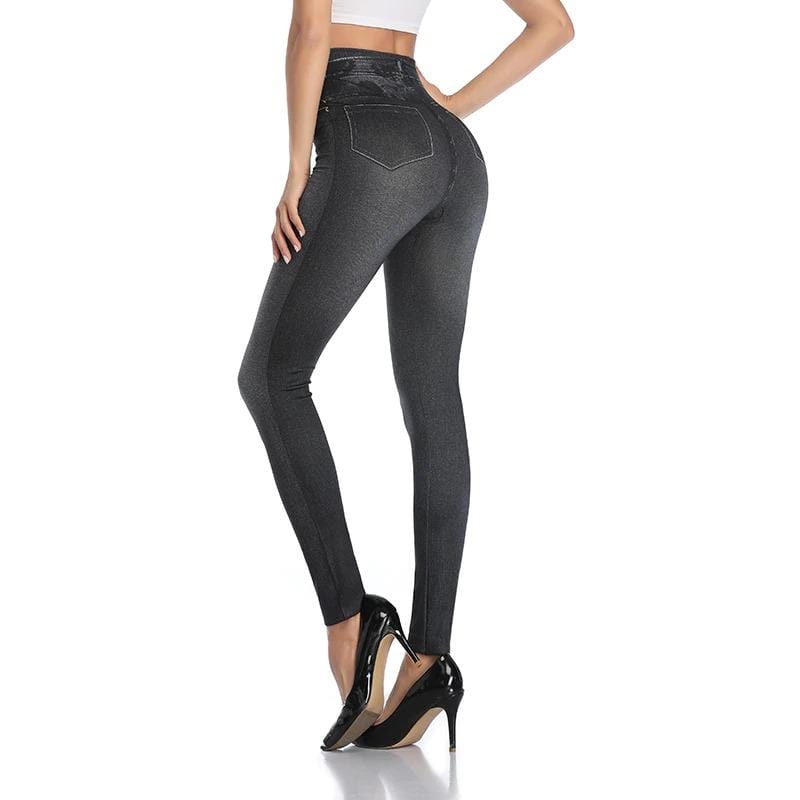 Trendy Jeans Legging - Stella-Blue-S-M-The Livary