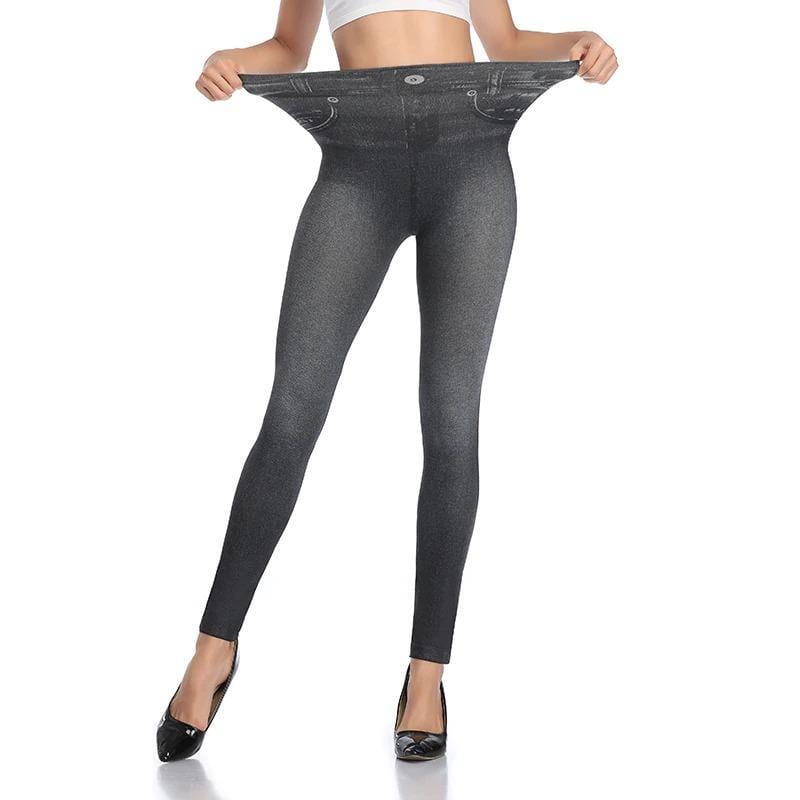 Trendy Jeans Legging - Stella-Blue-S-M-The Livary