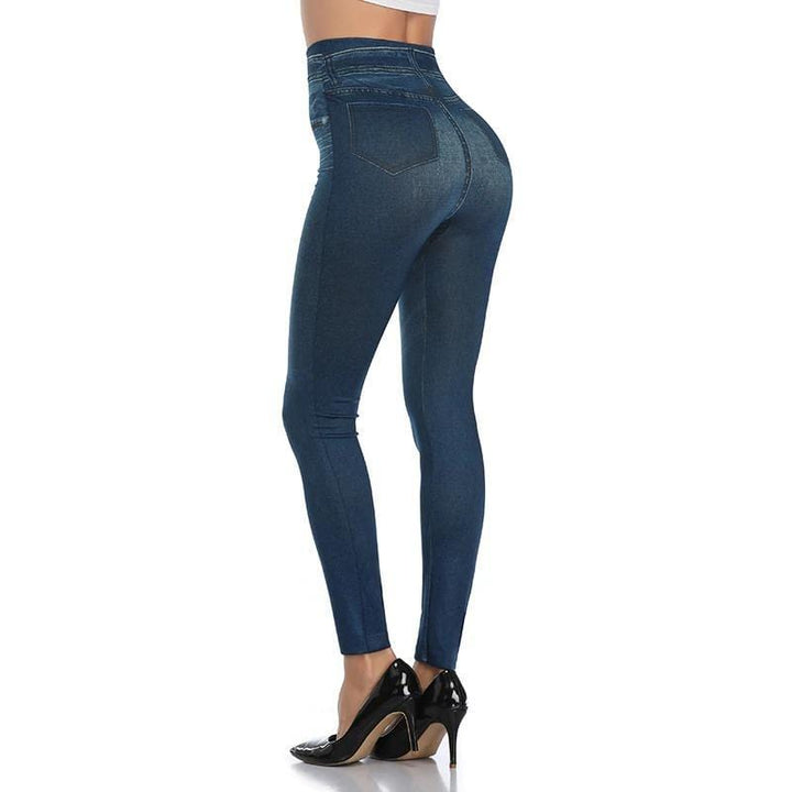 Trendy Jeans Legging - Stella-Blue-S-M-The Livary