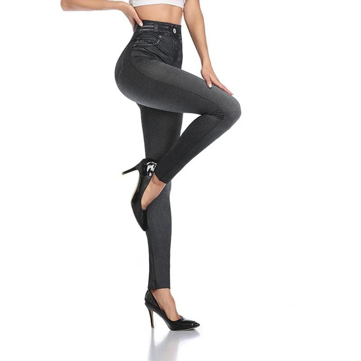 Trendy Jeans Legging - Stella-Blue-S-M-The Livary