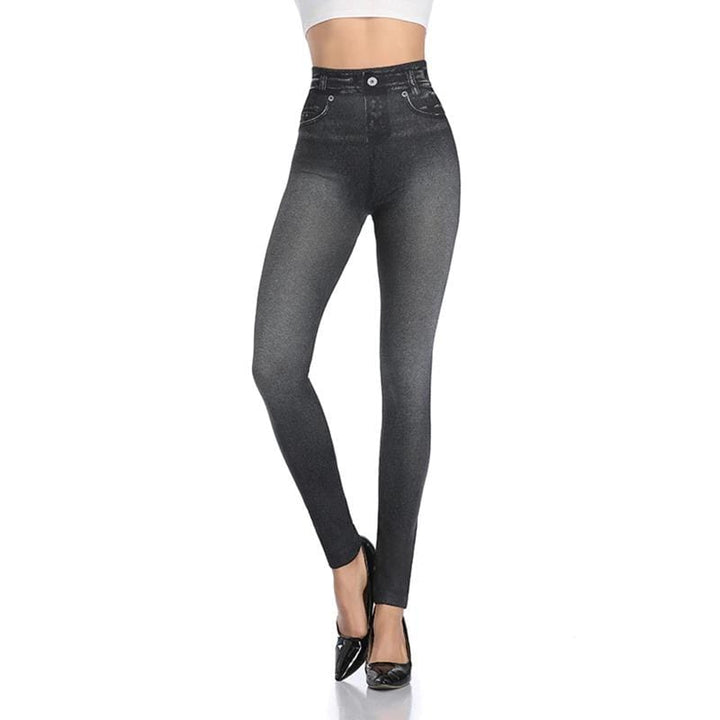 Trendy Jeans Legging - Stella-Blue-S-M-The Livary