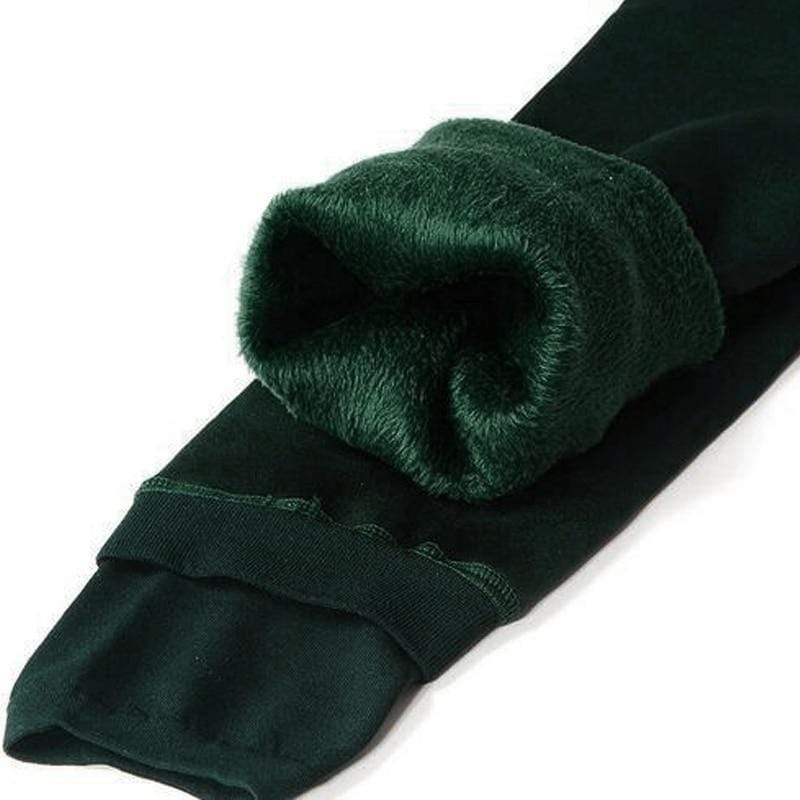 Fleece Lined Winter Leggings - Elsa-Green-S-The Livary