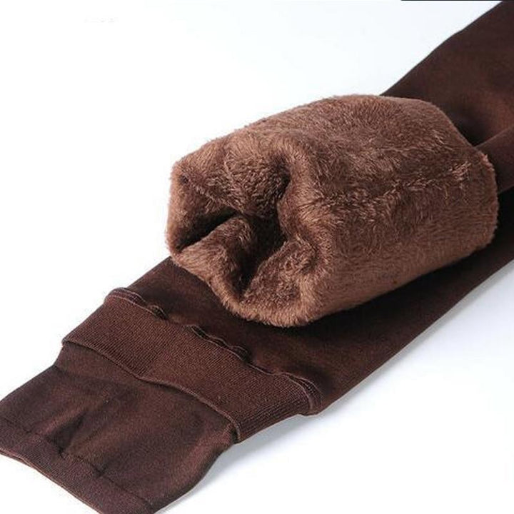 Fleece Lined Winter Leggings - Elsa-Brown-S-The Livary