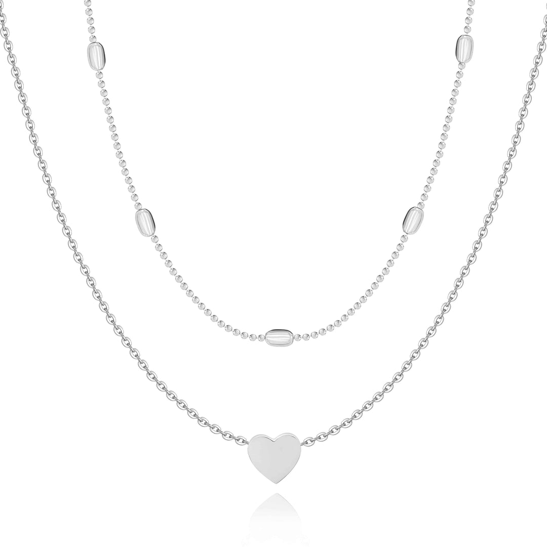 Stylish Love Necklace - Julia-Silver-The Livary