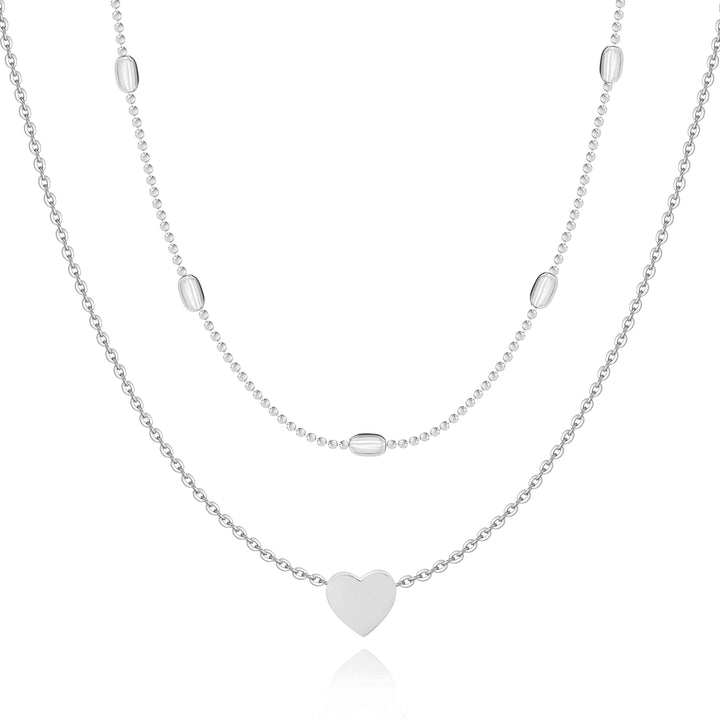 Stylish Love Necklace - Julia-Silver-The Livary