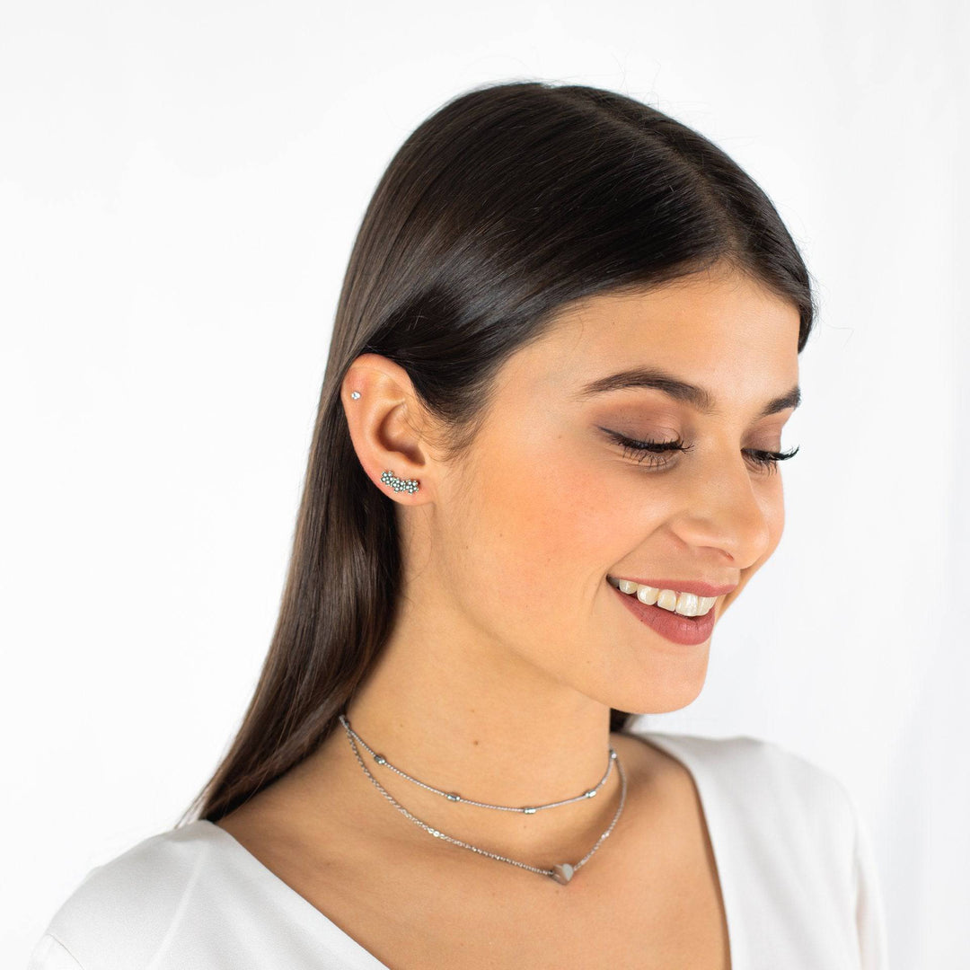Stylish Love Necklace - Julia-Silver-The Livary