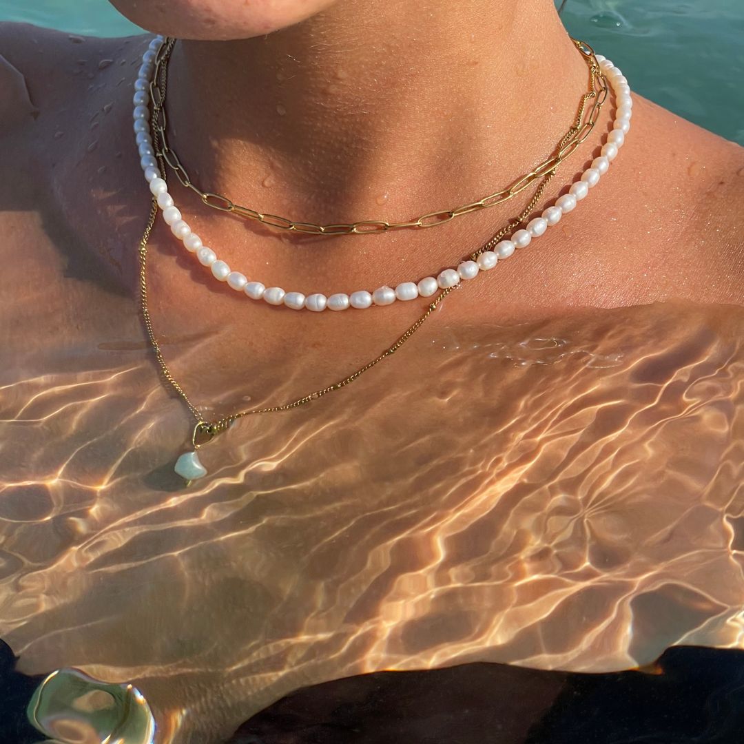 Paperclip Choker Necklace - Lina-Gold-The Livary