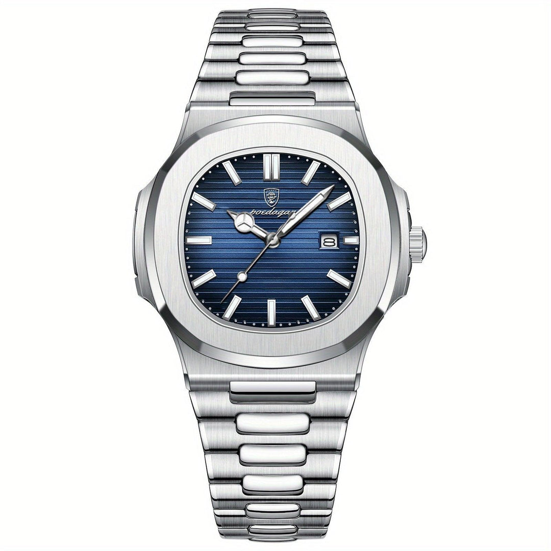 Luxury Men's Watch - Tempus-Silver / Blue-The Livary
