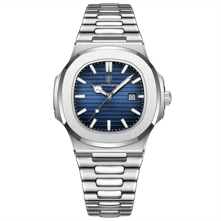 Luxury Men's Watch - Tempus-Silver / Blue-The Livary