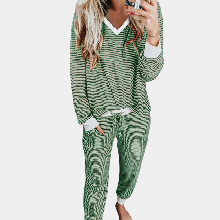 Classic Pyjama Set for Women - Celeste-Green-XS-The Livary