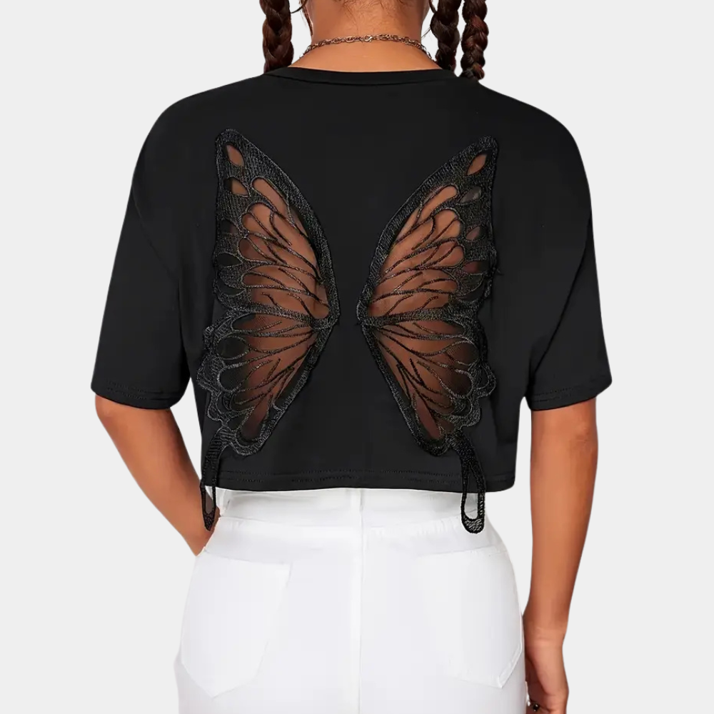 Comfortable Black T-shirt for Women - Livia-XS-The Livary