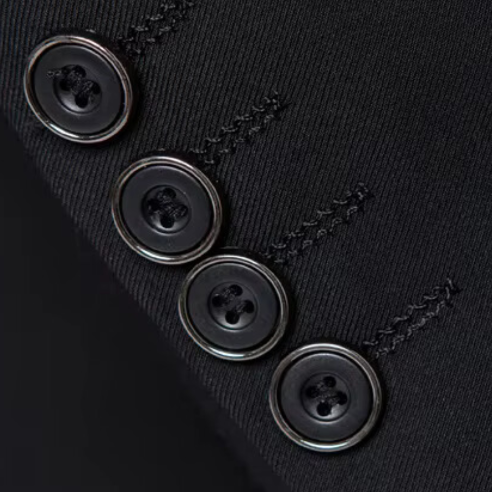 Luxury Three-Piece Suit for Men - Dante-Black-S-The Livary