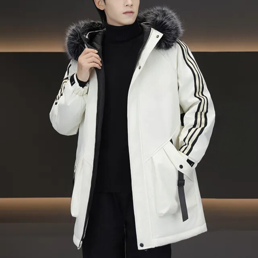 Modern Winter Jacket for Men - Maxim-Black-S-The Livary