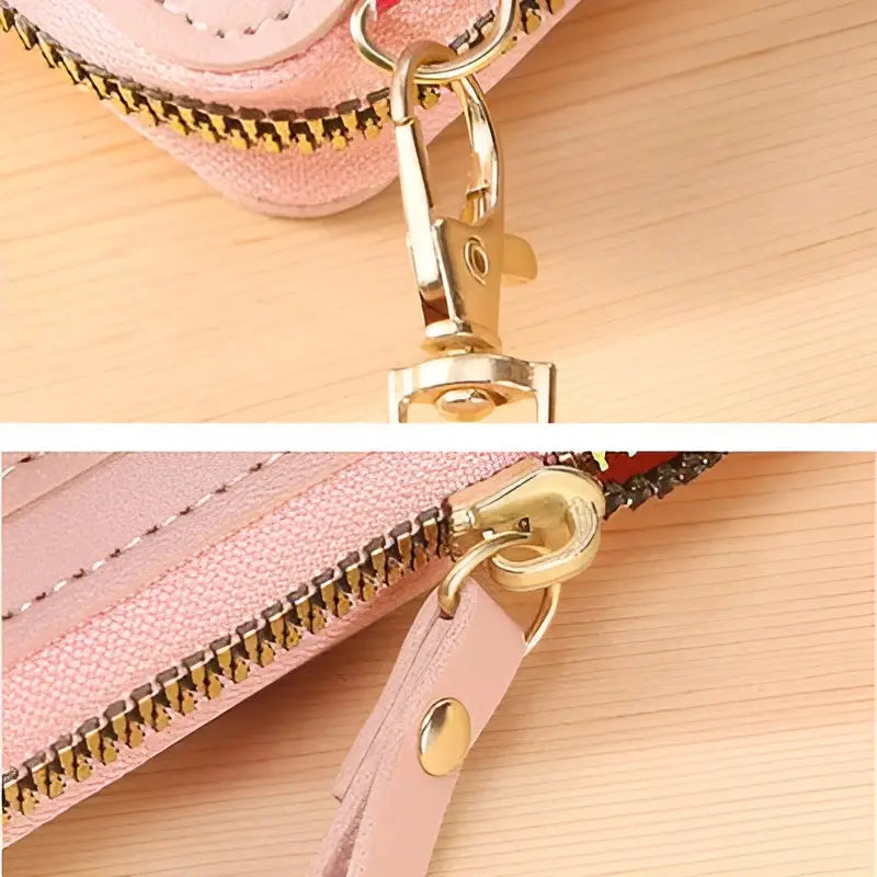 Soft Leather Shoulder Bag with Anti-Theft Protection - SafeTouch-Pink-The Livary