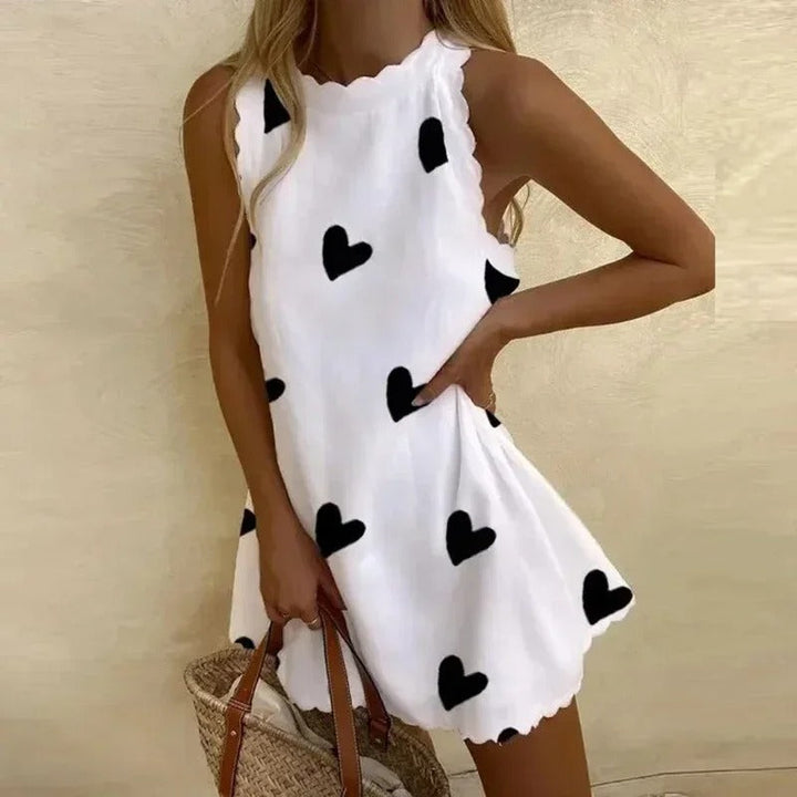 Summer Dress - Eva-Wit (Hartdruk)-XS-The Livary