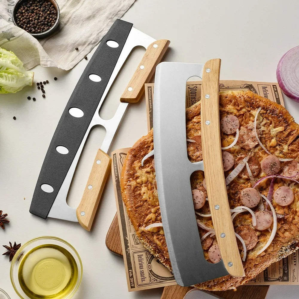 Large Pizza Cutter with Curved Stainless Steel Blade (35 cm) - Bruno