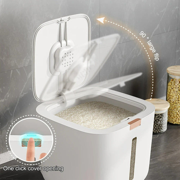 Air-tight Grain Dispenser with Lid (5–10 kg) - GranoBox-5 kg-The Livary