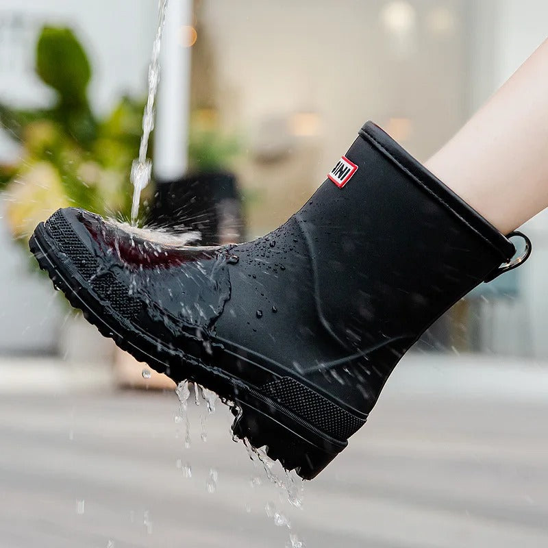 AquaStride 2.0 | Stylish Half-High Waterproof Rain Boots for Women