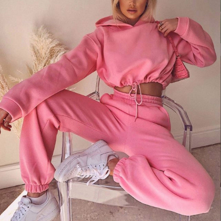 Comfortable Ladies Training Suit - Serena-Pink-S-The Livary