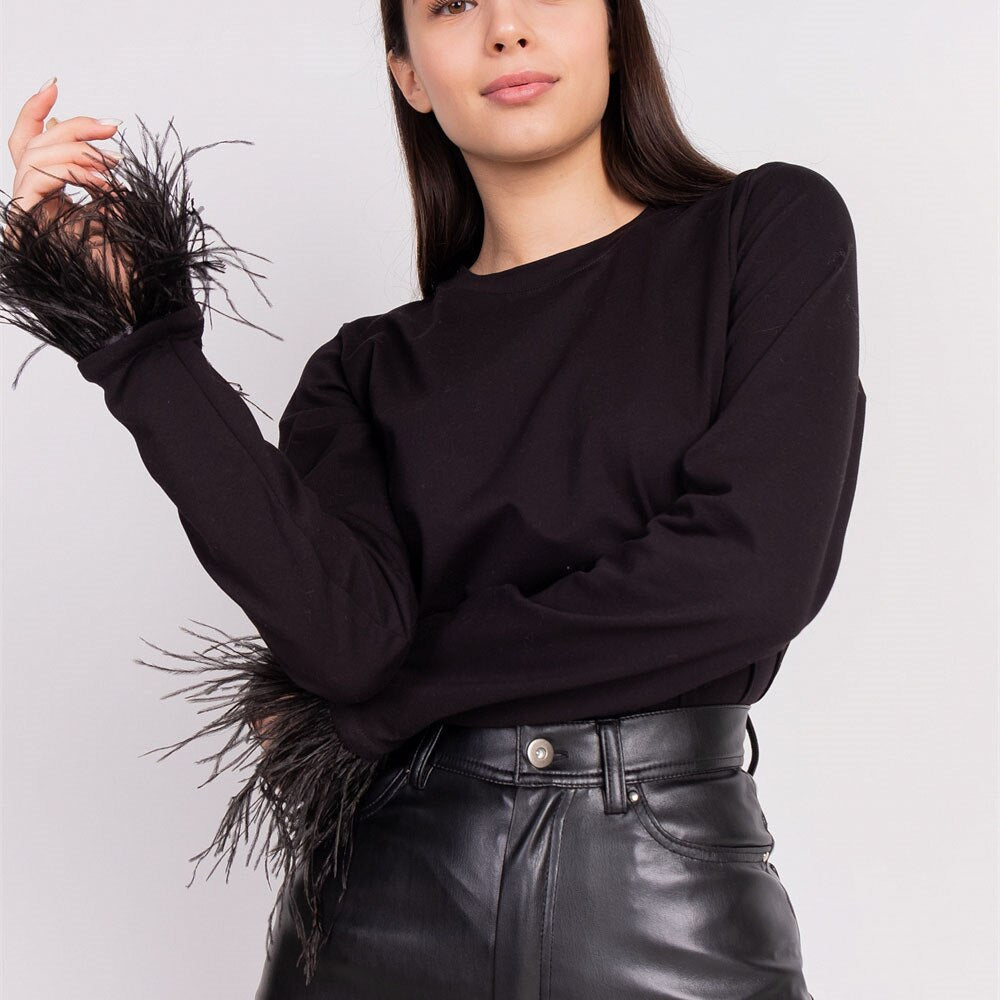 Ladies Long Sleeve T-Shirt – Noa-Black-S-The Livary