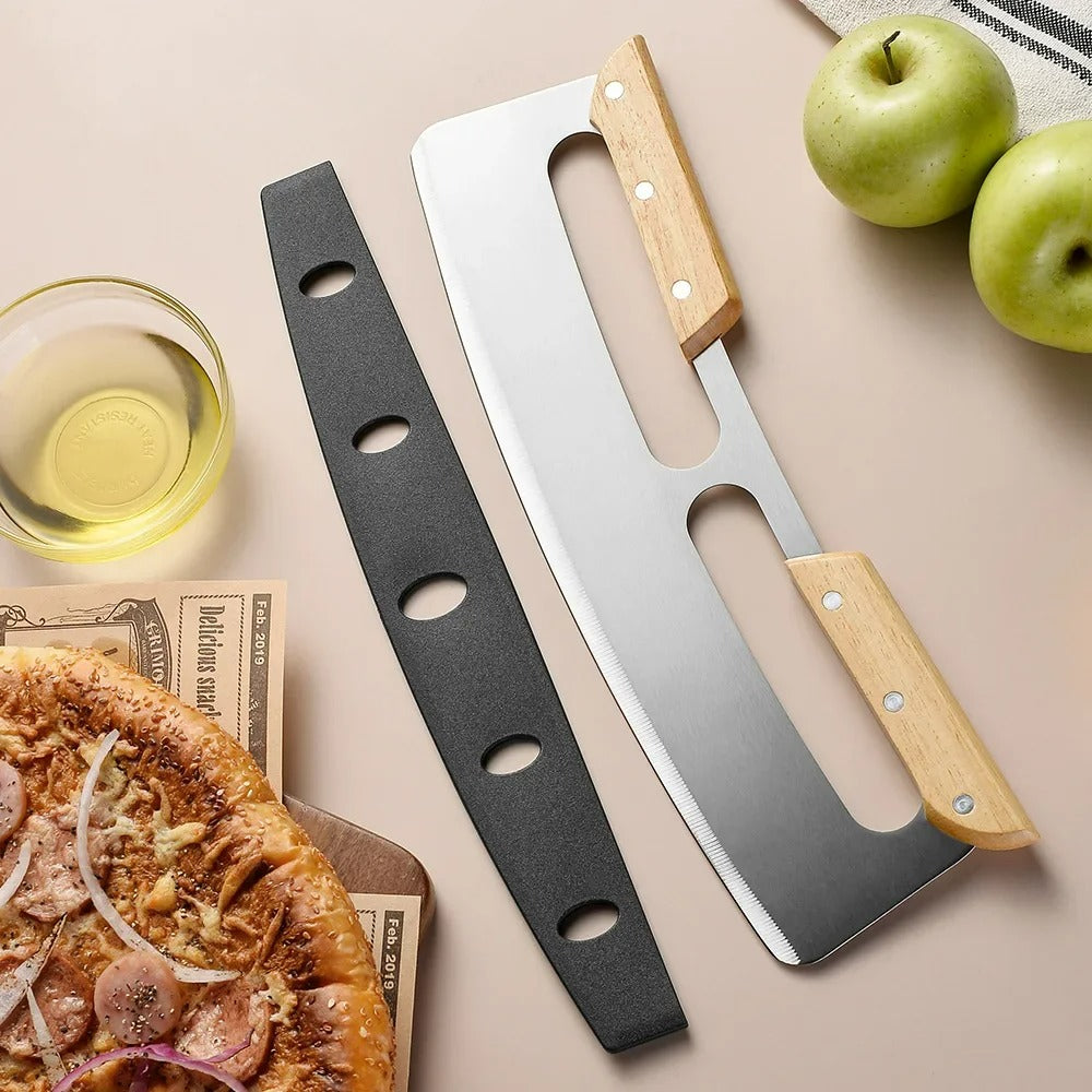 Large Pizza Cutter with Curved Stainless Steel Blade (35 cm) - Bruno