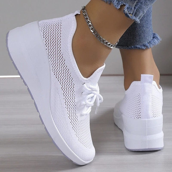 Orthopaedic comfort shoes with arch support for ladies – Alessa-White-3-The Livary