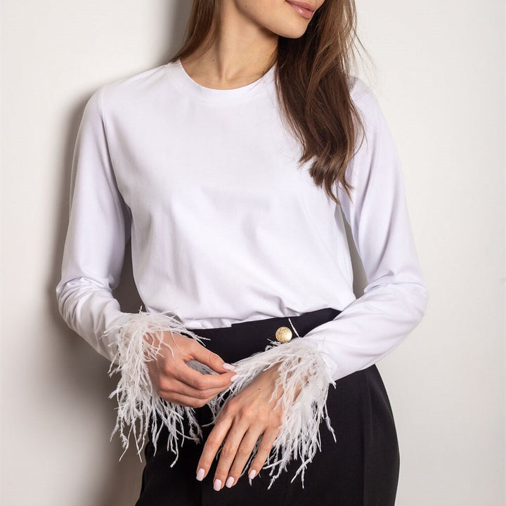 Ladies Long Sleeve T-Shirt – Noa-White-S-The Livary
