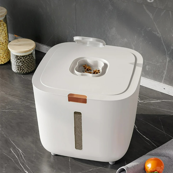 Air-tight Grain Dispenser with Lid (5–10 kg) - GranoBox-5 kg-The Livary