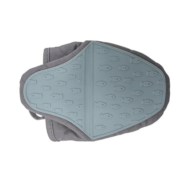 Fish-shaped Silicone Oven Mitt & Multifunctional Kitchen Helper - Finley-Grey-The Livary