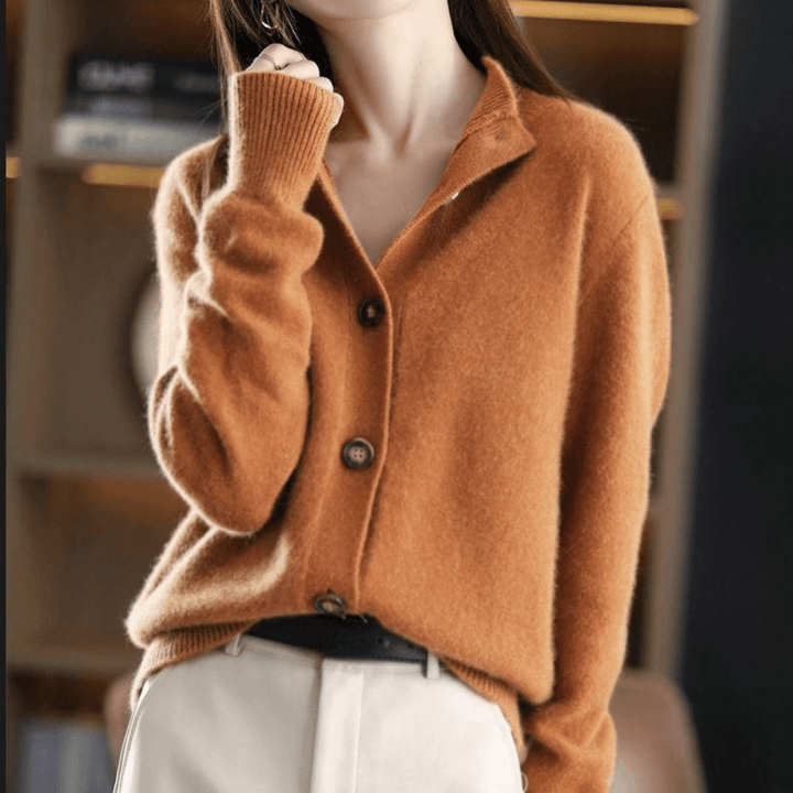 Trendy Ladies Sweater - Livia-Orange-XS-The Livary
