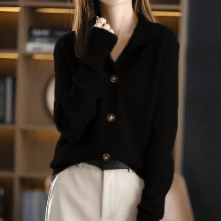 Trendy Ladies Sweater - Livia-Black-XS-The Livary