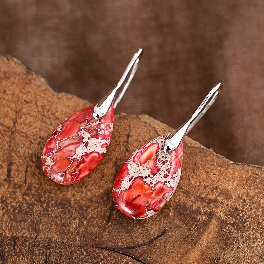 Jasper Dream Earrings - Nyssa-Silver-The Livary