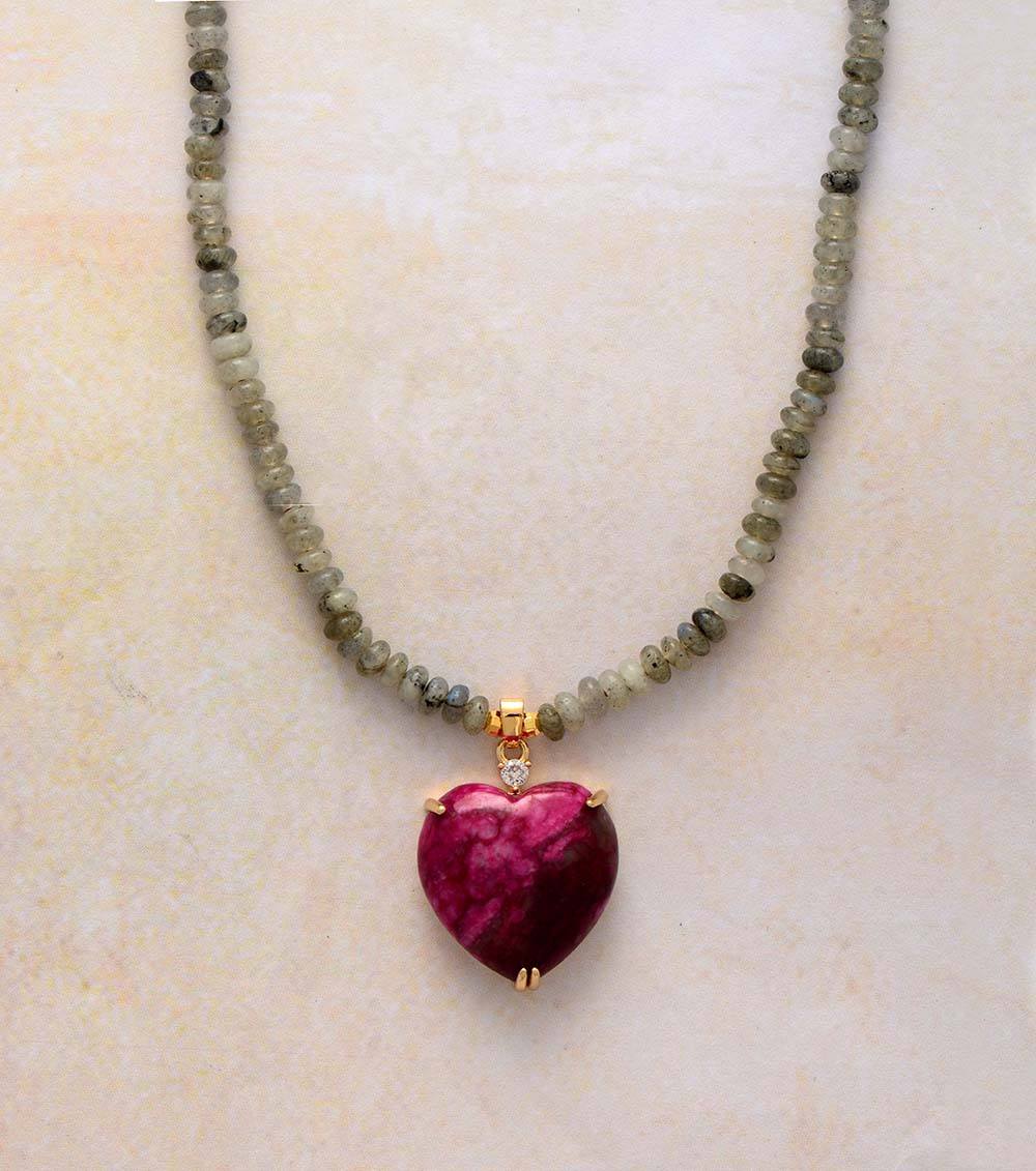 Healing Heart Bead Necklace - Nova-The Livary