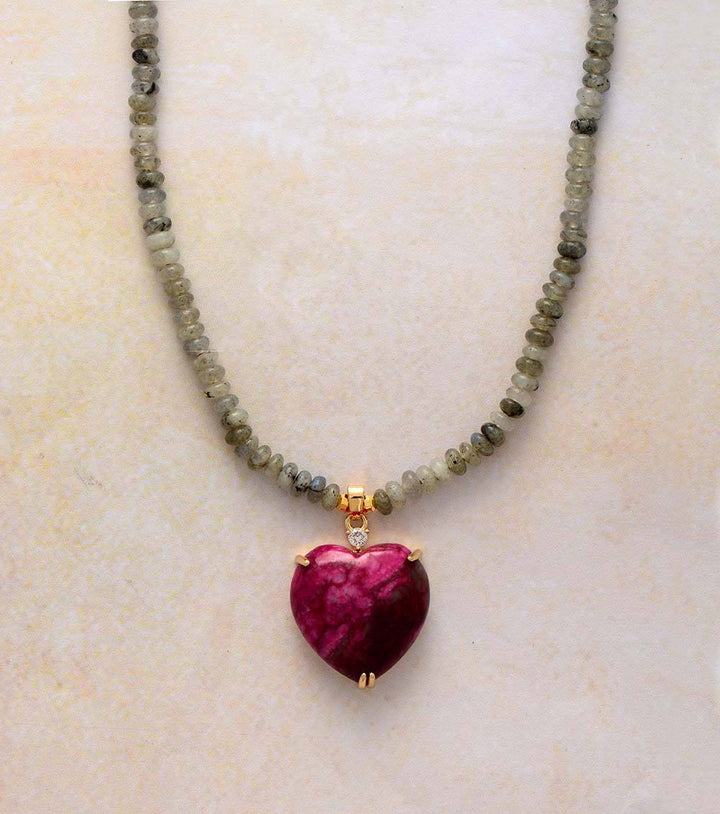 Healing Heart Bead Necklace - Nova-The Livary