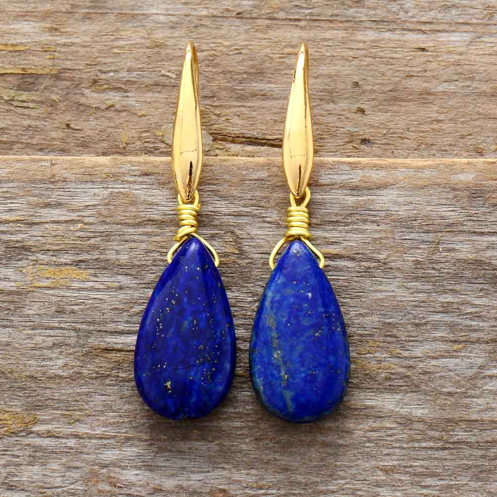 Deep Blue Lapis Earrings of the Dreamers - Selene-The Livary