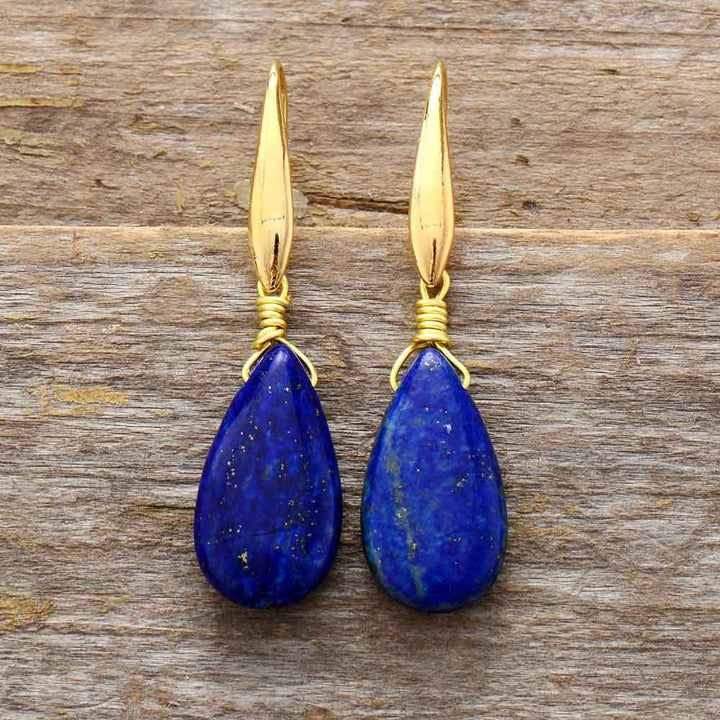 Deep Blue Lapis Earrings of the Dreamers - Selene-The Livary