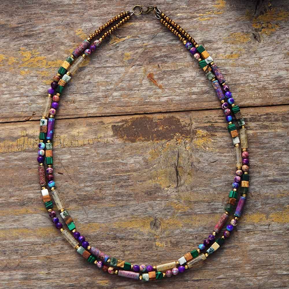 Gemstone Choker Necklace - Isabella-The Livary